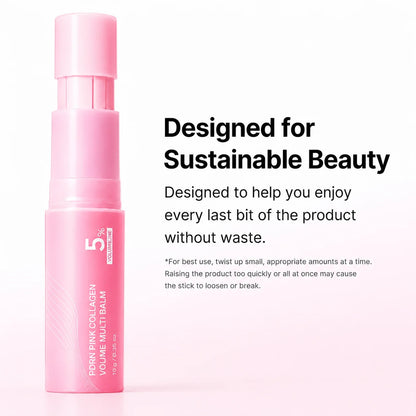 PDRN Pink Collagen Volume Multi Balm | All In One Volufiline, PDRN, NAD Stick for Youthful-Looking, Helping Look of Fine Lines, Firming Care, Anti-Aging Care | For Under-Eyes, Neck, Forehead, Smile Lines, Lip Care | Korean Skincare